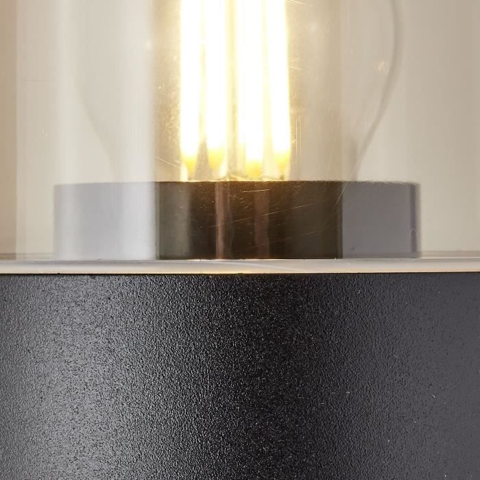 BRILLIANT Outdoor Wall Light SERGIORO - Aluminium/Plastic - Frosted Black - E27 20W - IP44
