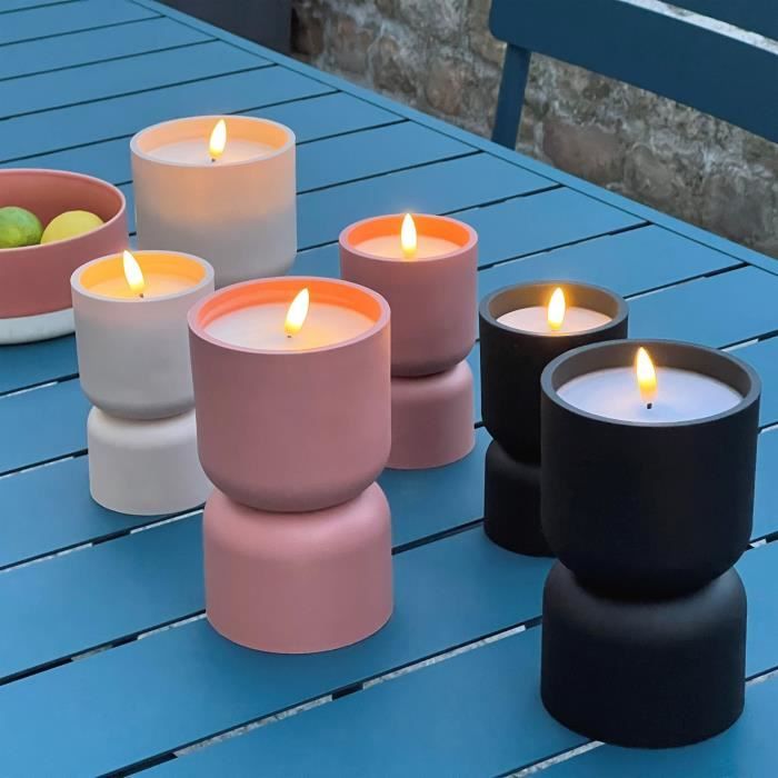 BRILLIANT LOVERE Outdoor Table Lamp - Candle Shape - Terracotta - Plastic - 3W
