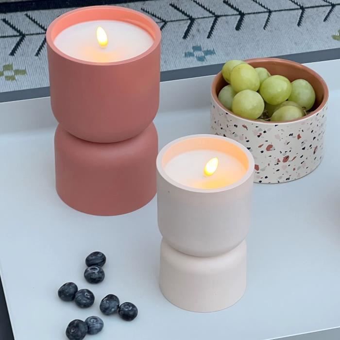 BRILLIANT LOVERE Outdoor Table Lamp - Candle Shape - Terracotta - Plastic - 3W