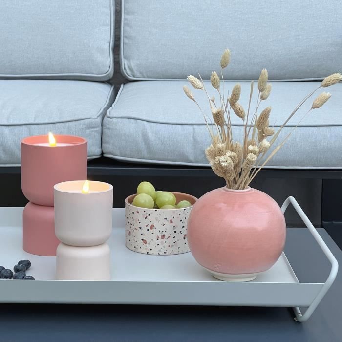 BRILLIANT LOVERE Outdoor Table Lamp - Candle Shape - Terracotta - Plastic - 3W