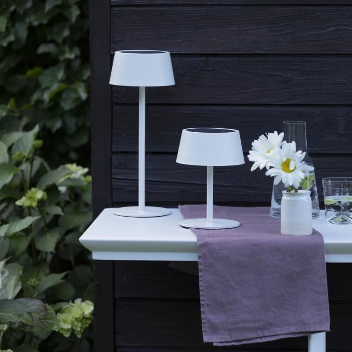 Lampe de table d'extérieur - BRILLIANT - PICCO - LED et solaire - Métal et plastique - 5 W - Blanc