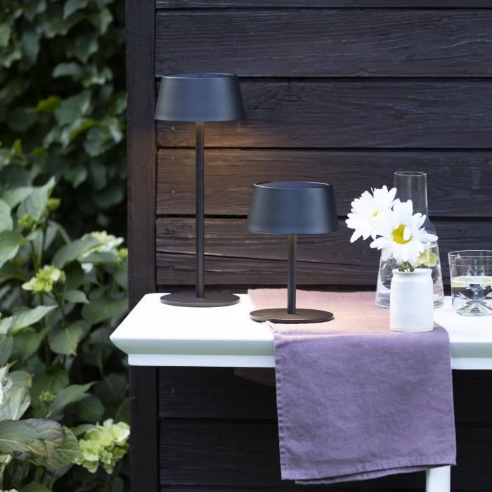 BRILLIANT Outdoor Table Lamp - PICCO - 5W LED - Solar Powered - Metal/Plastic - Frosted Black