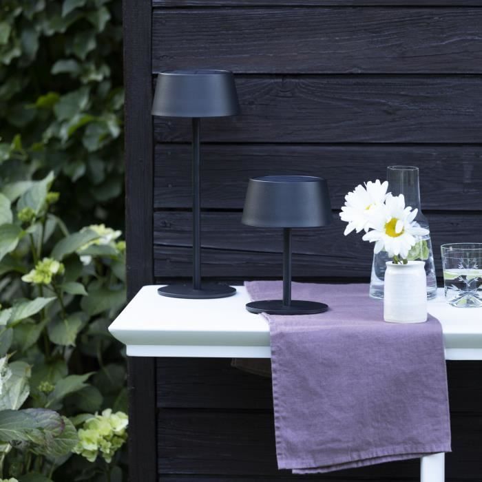 BRILLIANT Outdoor Table Lamp - PICCO - 5W LED - Solar Powered - Metal/Plastic - Frosted Black