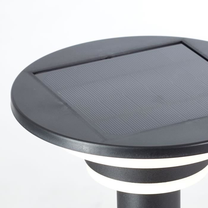 BRILLIANT Outdoor Bollard - GARVINA - 4W LED - Solar Powered - Motion Sensor - Stainless Steel/Plastic - Black