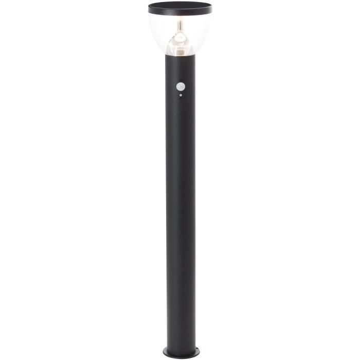BRILLIANT Outdoor Bollard - TULIP - 4W LED - Solar Powered - Motion Sensor - Stainless Steel/Plastic - Black