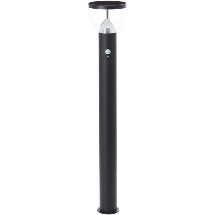 BRILLIANT Outdoor Bollard - TULIP - 4W LED - Solar Powered - Motion Sensor - Stainless Steel/Plastic - Black