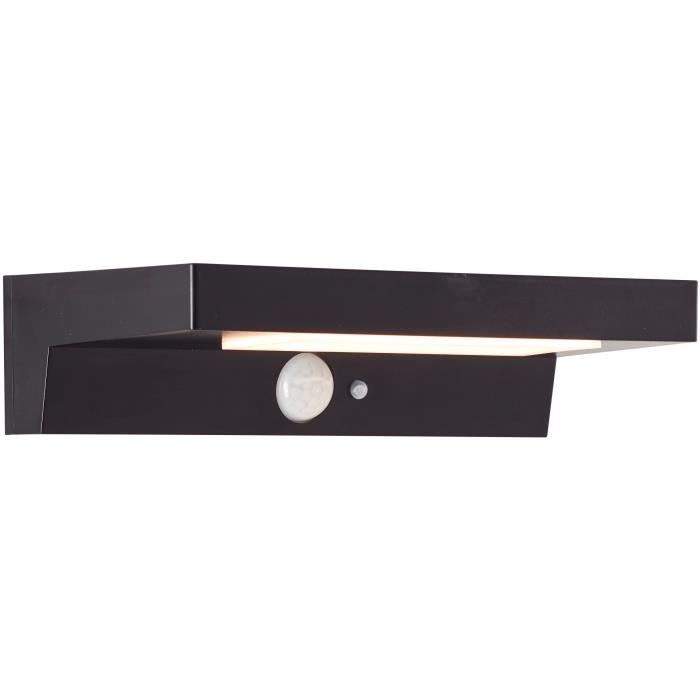 BRILLIANT Outdoor Wall Light - BARKER - LED - Solar Powered - Motion Sensor - 4W - Black