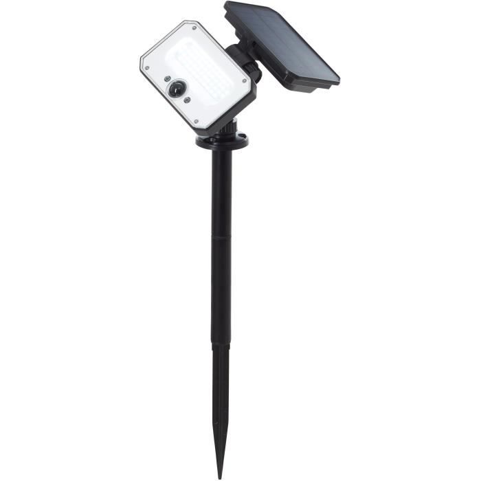 BRILLIANT Outdoor Spike Spotlight - JOPLIN - LED - Solar Powered - Motion Sensor - 4W - Black