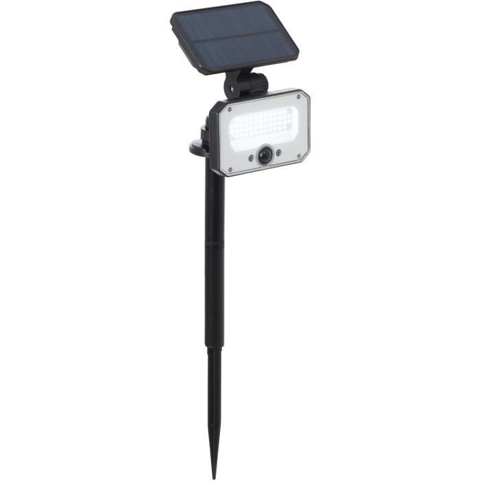 BRILLIANT Outdoor Spike Spotlight - JOPLIN - LED - Solar Powered - Motion Sensor - 4W - Black