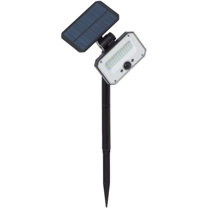 BRILLIANT Outdoor Spike Spotlight - JOPLIN - LED - Solar Powered - Motion Sensor - 4W - Black