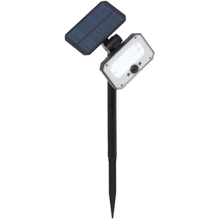 BRILLIANT Outdoor Spike Spotlight - JOPLIN - LED - Solar Powered - Motion Sensor - 4W - Black