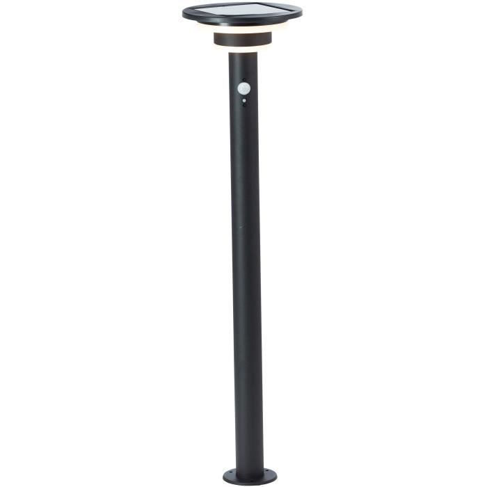 BRILLIANT Outdoor Bollard - GARVINA - 4W LED - Solar Powered - Motion Sensor - Stainless Steel/Plastic - Black