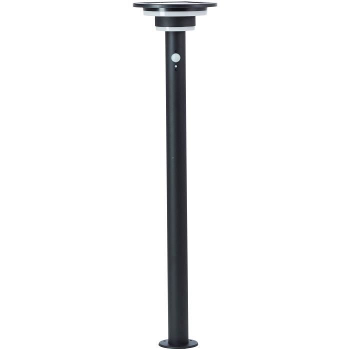 BRILLIANT Outdoor Bollard - GARVINA - 4W LED - Solar Powered - Motion Sensor - Stainless Steel/Plastic - Black