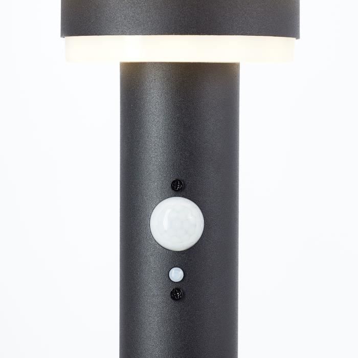 BRILLIANT Outdoor Bollard - GARVINA - 4W LED - Solar Powered - Motion Sensor - Stainless Steel/Plastic - Black