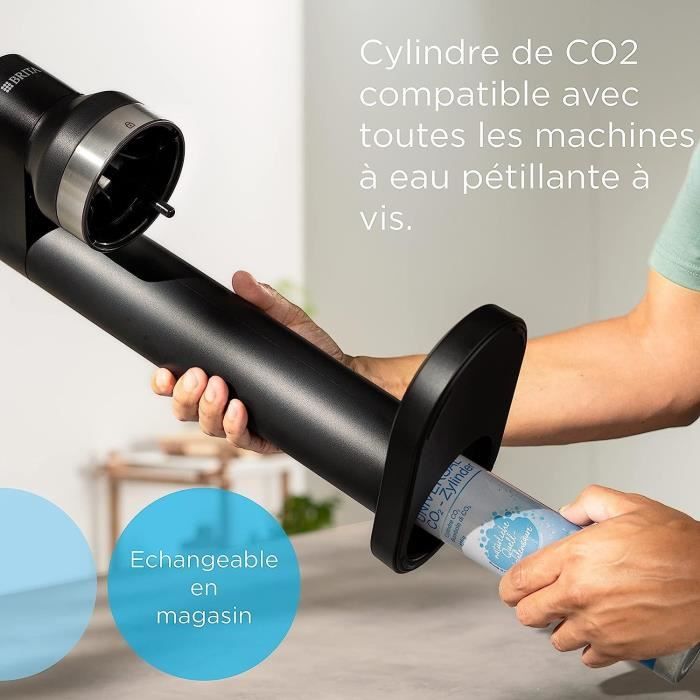 BRITA CO2 Replacement Cylinder - For Sparkling Water Machines - Carbonates Up to 60 L