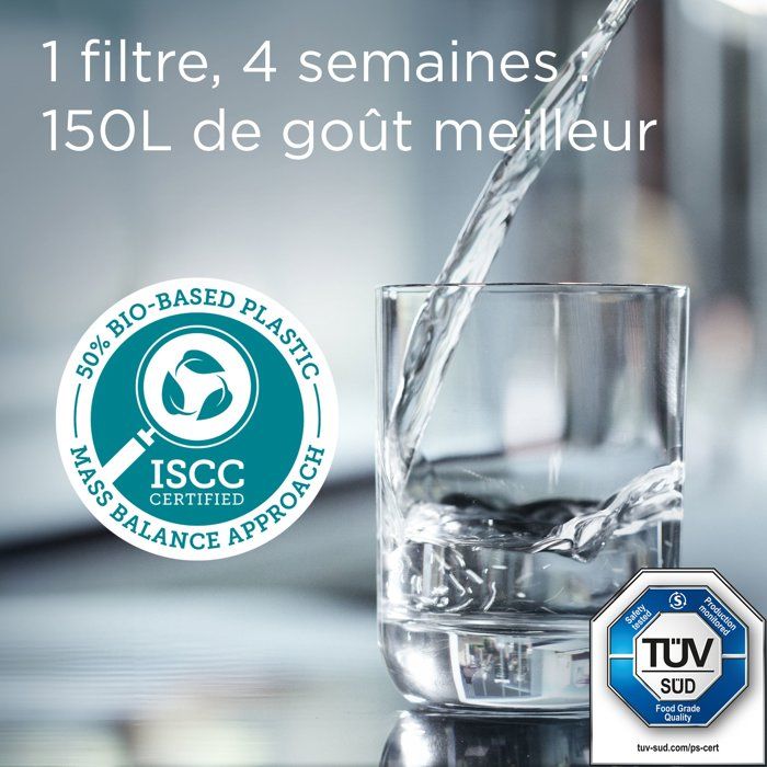 Carafe filtrante BRITA - Style Bleu - Capacité 2,4L dont 1,4L d'eau filtrée - 3 mois MAXTRA PRO