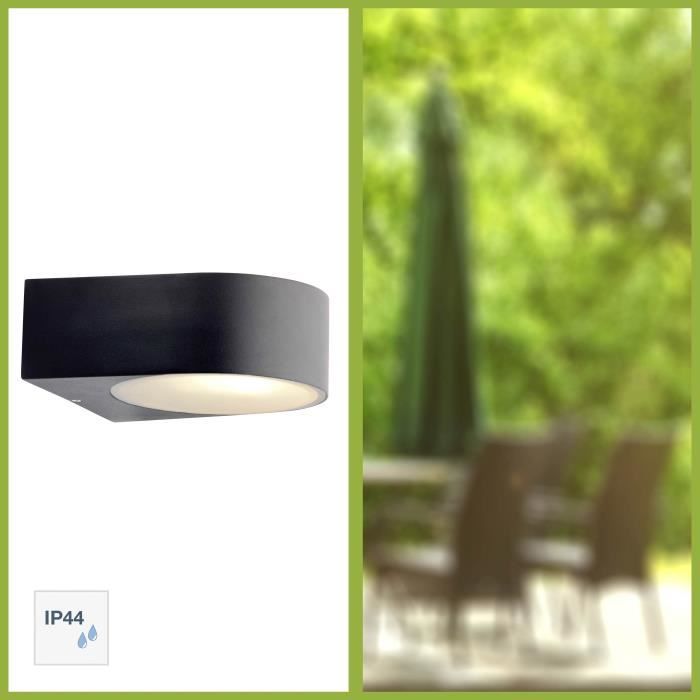 BRILLIANT TYLER Outdoor Wall Light - Black - Metal/Glass - Halogen 1x60W - IP44
