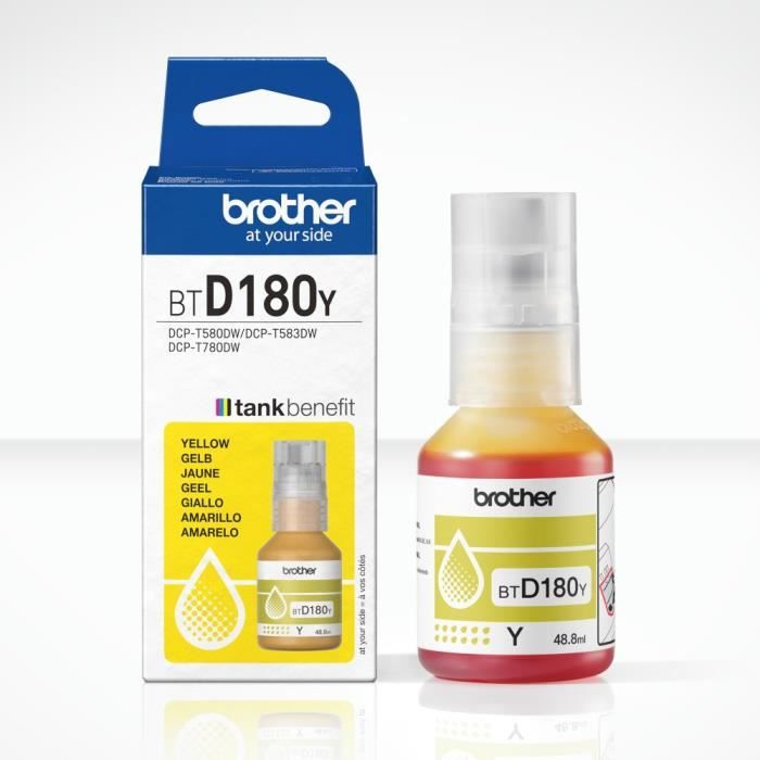 Brother - Ink Bottle BTD180Y - Yellow - 5000 Pages - Standard Unit