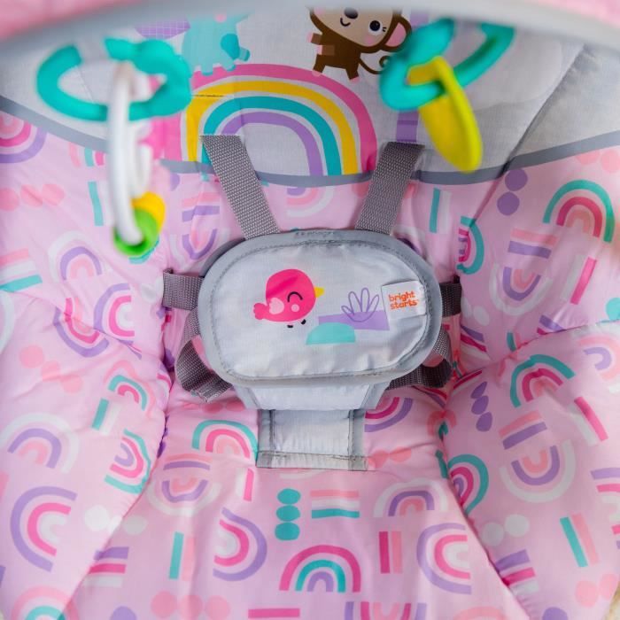 BRIGHT STARTS Electric Baby Swing - Compact - Pink - 6 Speeds