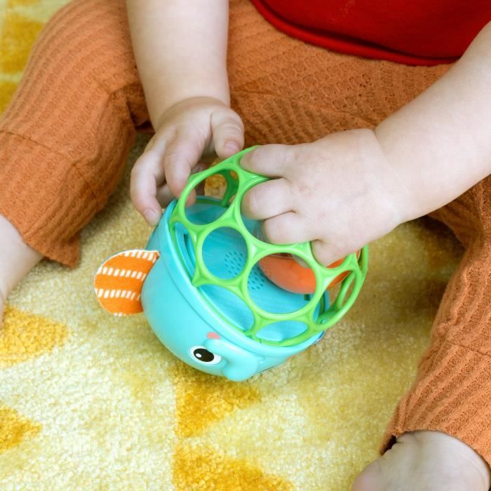 BRIGHT STARTS Light-Up Musical Rattle - Giggle & Glow - Elephant Toy - 0 M+