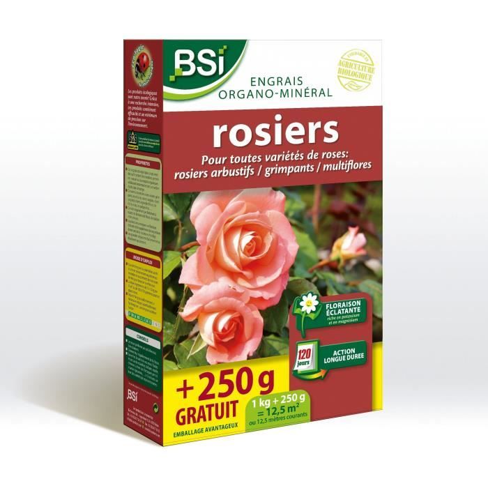 BSI Organic Fertilizer - For All Types of Roses - 1 kg + 250 g Free - 12.5m²
