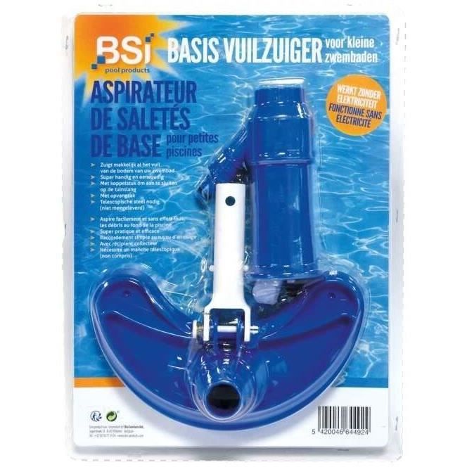 BSI Manual Pool Vacuum Cleaner - 30 cm - With Debris Collection Bag