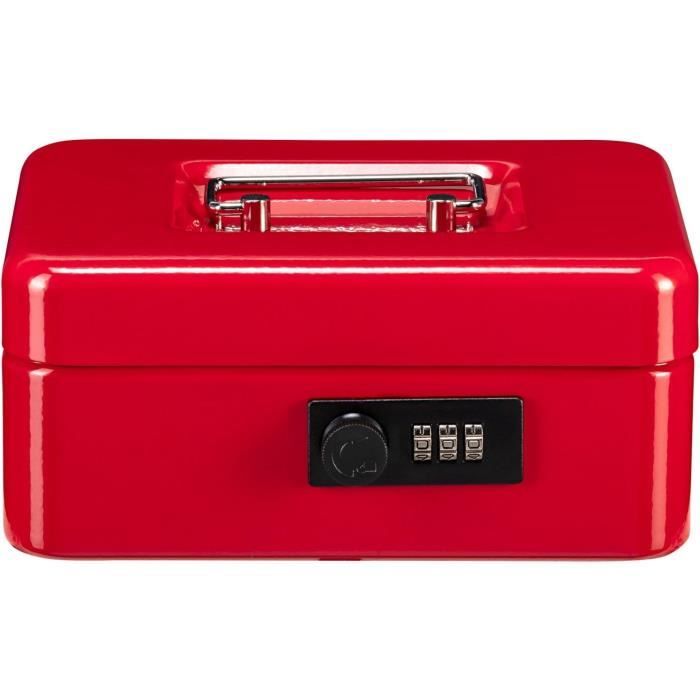 BURG WACHTER Cash Box Money Code 5020 Red - Combination Lock, Red Steel