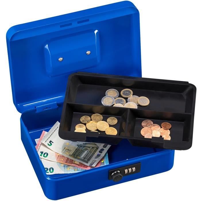 BURG WACHTER Cash Box Money Code 5025 Blue - Combination Lock, Blue Steel