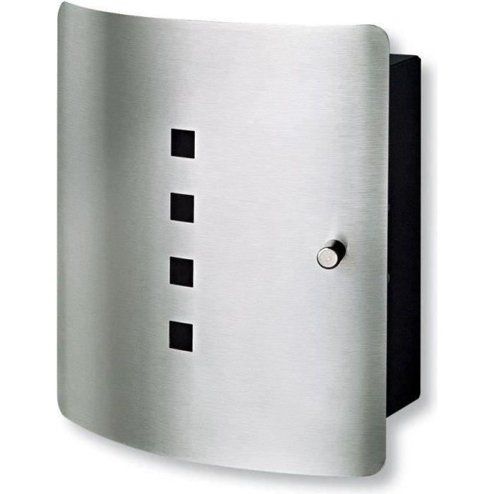 BURG-WÄCHTER Key Cabinet - QUAD 6204/10 Ni - Magnetic Closure - Stainless Steel Door