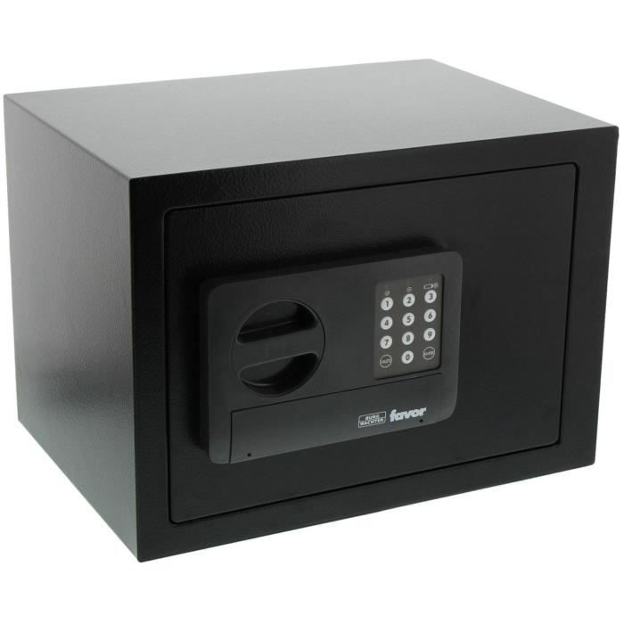 Favor S5 E Safe - BURG WACHTER - Double-bitted Lock - 22 L - Black