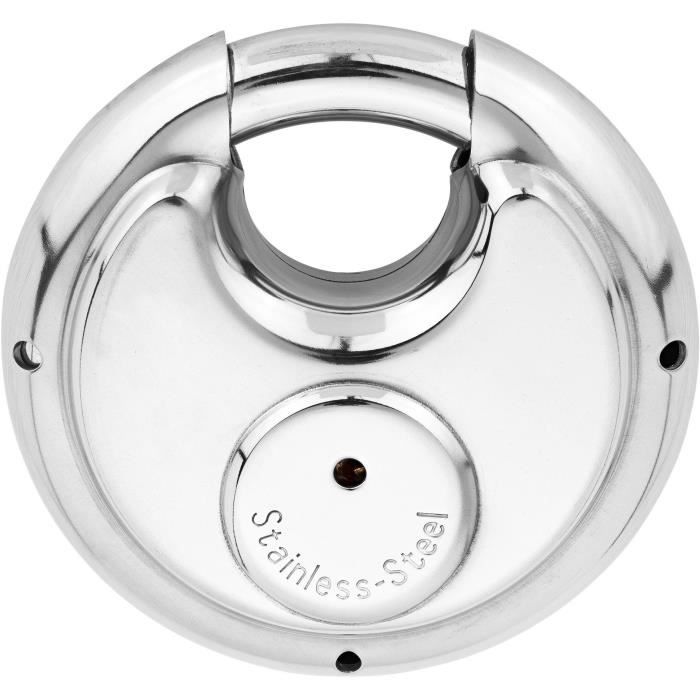 Cylindrical Padlock - BURG WACHTER - 21 70 SB - Stainless Steel 70 mm, Key Opening