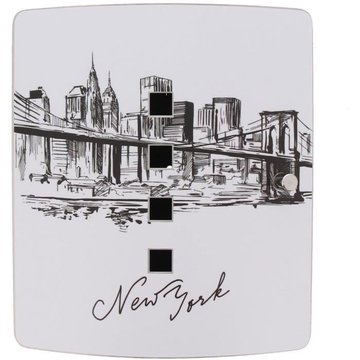BURG-WÄCHTER Key Cabinet - 6204/10 Ni Skyline NY - Magnetic Closure - Stainless Steel Door