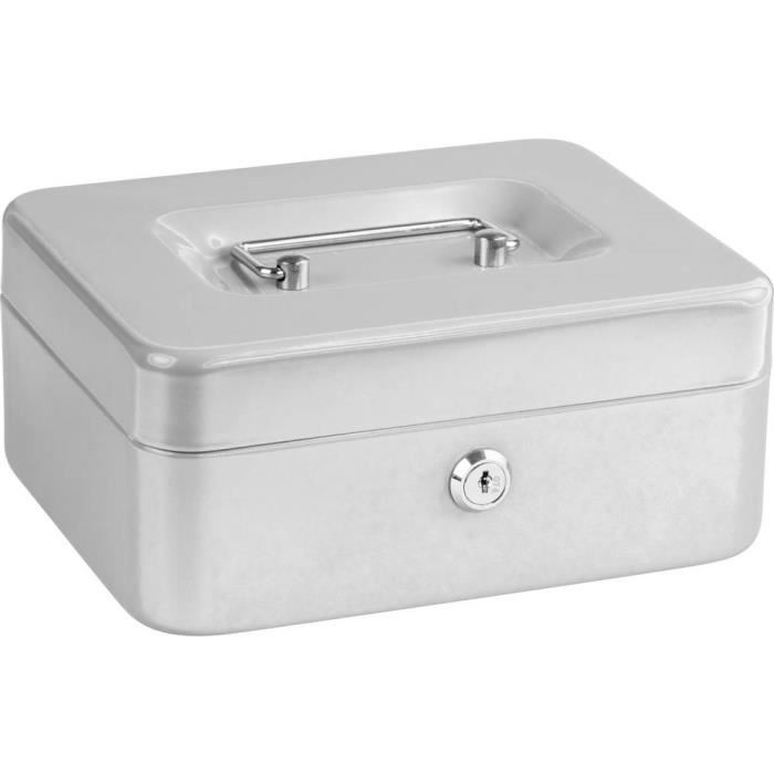 BURG WACHTER Cash Box Money 5020 Light Grey - Key Lock, Light Grey Steel
