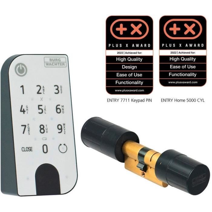 BURG-WÄCHTER secuENTRY Home 5001 Electronic Cylinder - Pincode ENTRY Keypad - 6 Users