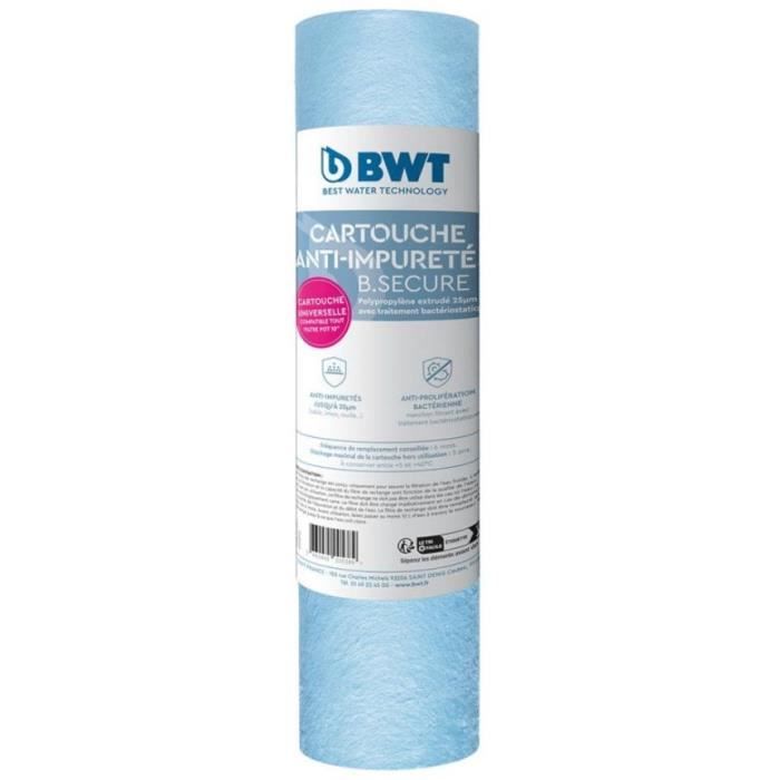 BWT B.SECURE Filter Cartridge - Anti-Impurities 25µm - Antibacterial