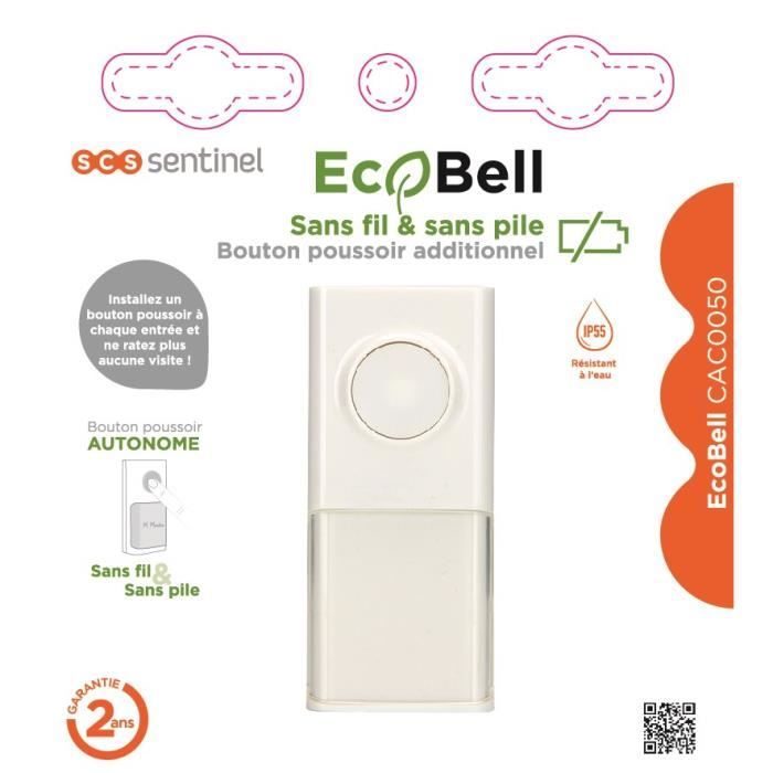SCS SENTINEL Ecobell CAC0050 Extra Push Button - Wireless - IP55