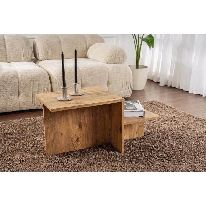 HARMONY Coffee Table - Rectangular - Atlantic Pine - 80 x 40 x 40 cm