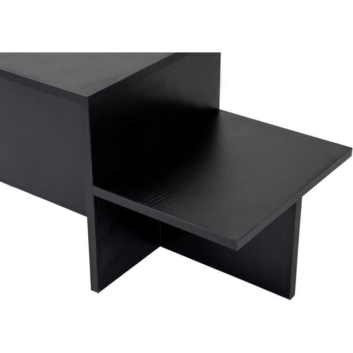 HARMONY Coffee Table - Rectangular - Black - 80 x 40 x 40 cm