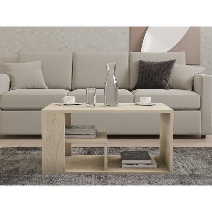 EROS Rectangular Coffee Table - Travertine - 80 x 50 x 40 cm