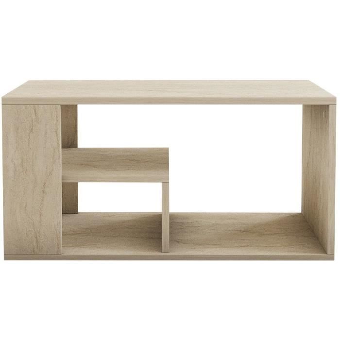 EROS Rectangular Coffee Table - Travertine - 80 x 50 x 40 cm