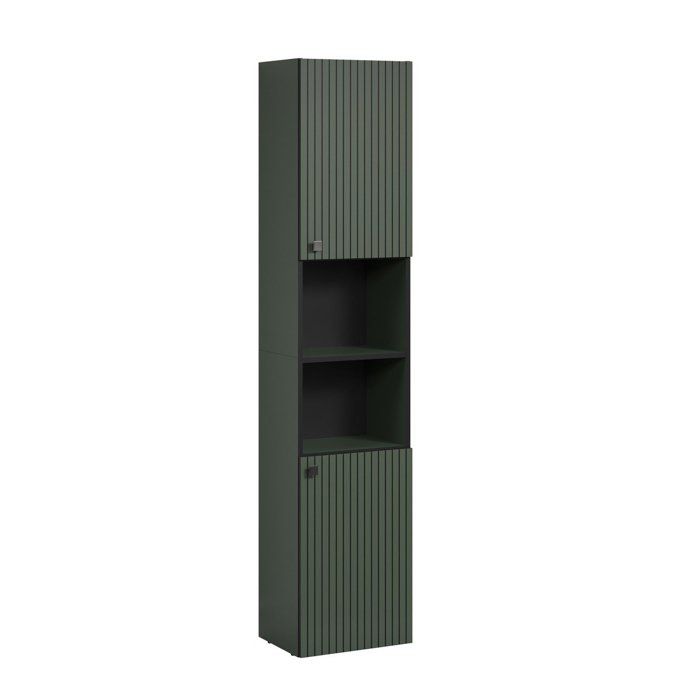 PURE BLISS Bathroom Column - Sage Green and Black Decor - L40 x H186 x D31cm