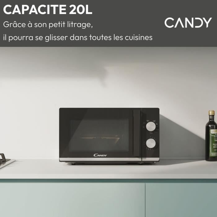 CANDY CMG20TNMB Moderna 20 L 700W Microwave Grill - 900W Grill - Mechanical Door with 6 Power Levels - Defrost Function