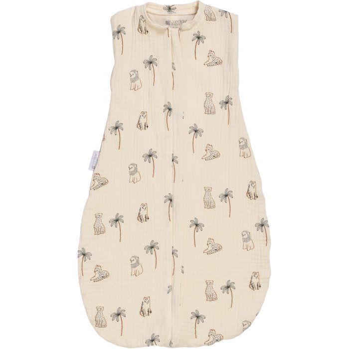 CANDIDE 2-in-1 Swaddle Sleeping Bag, 55 cm, 0-3 Months, White Tiger Print