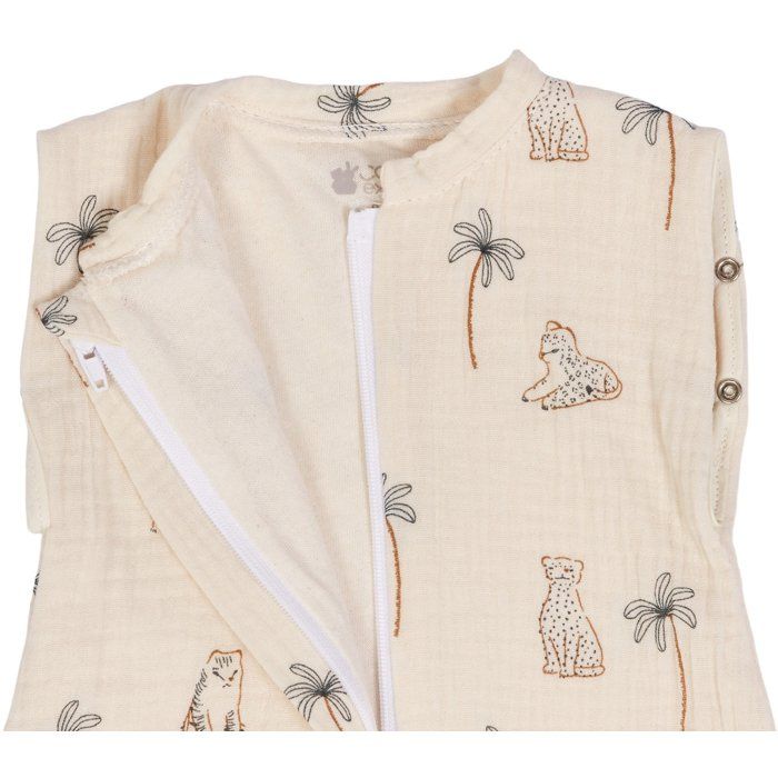 CANDIDE 2-in-1 Swaddle Sleeping Bag, 55 cm, 0-3 Months, White Tiger Print