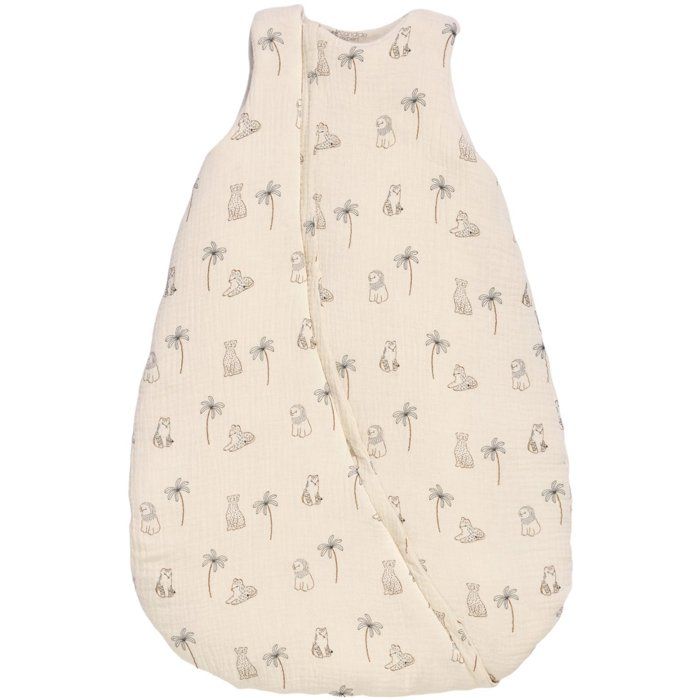 CANDIDE Newborn Blanket - 70 cm - 3/9 months - White with Tiger Print