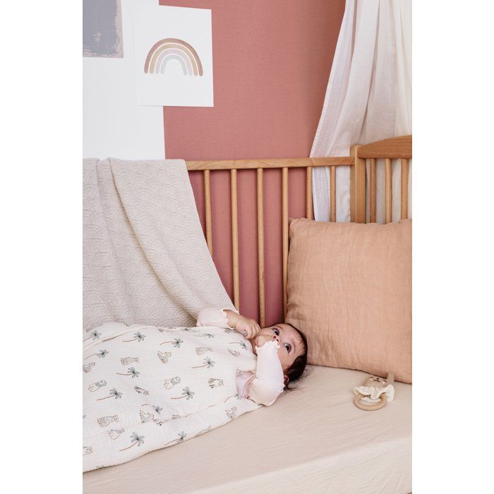 CANDIDE Newborn Blanket - 70 cm - 3/9 months - White with Tiger Print
