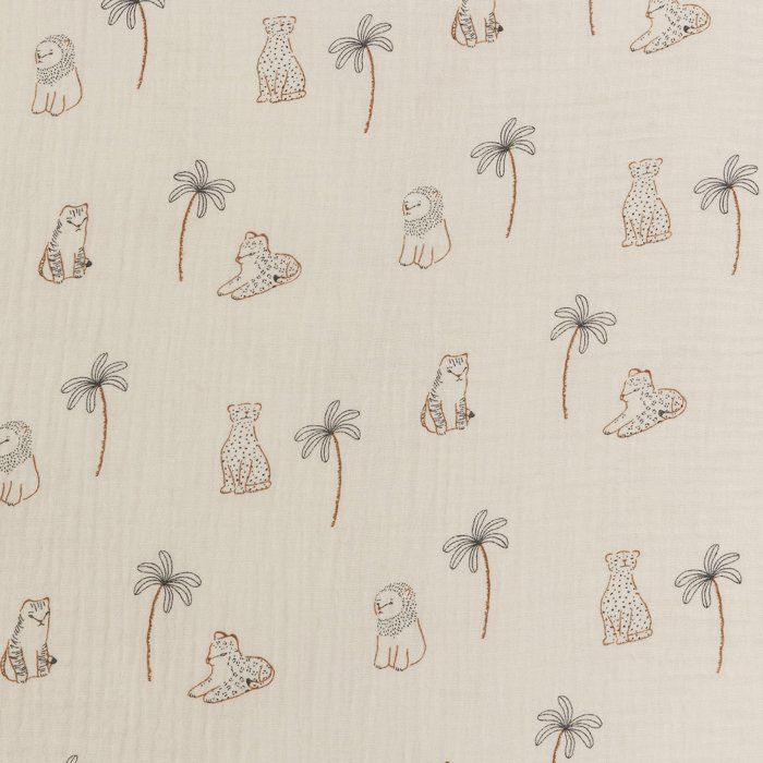 CANDIDE Newborn Blanket - 70 cm - 3/9 months - White with Tiger Print