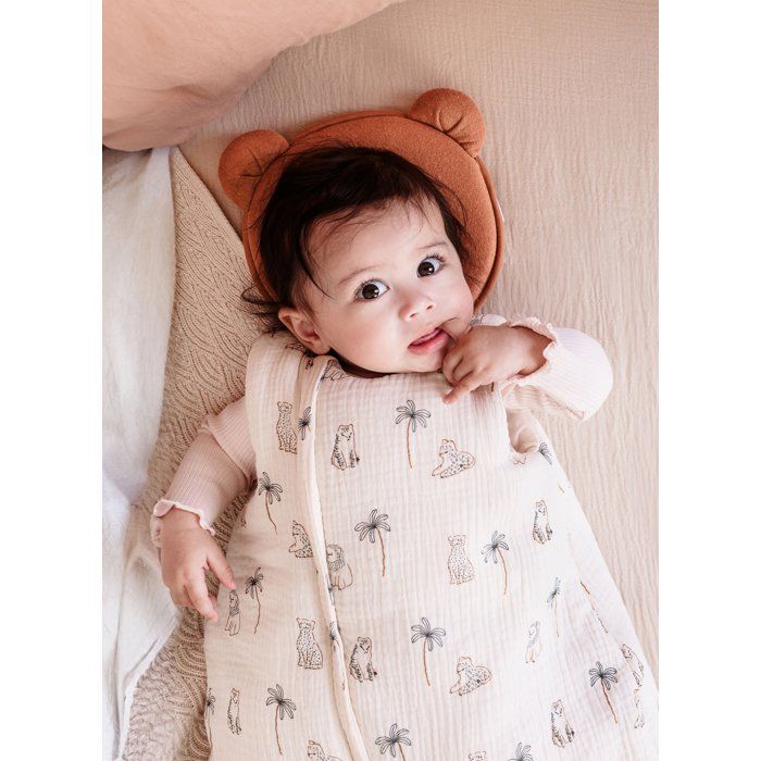 CANDIDE Newborn Blanket - 70 cm - 3/9 months - White with Tiger Print