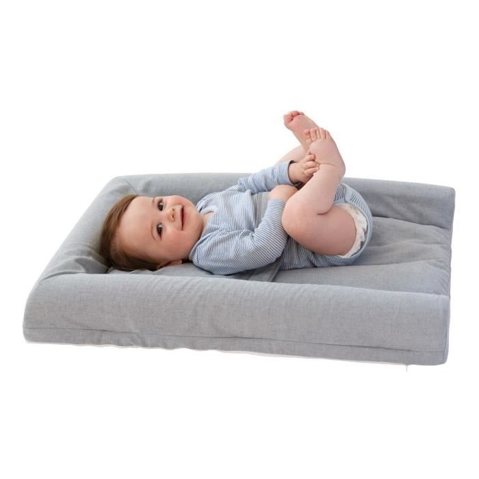 CANDIDE Mat' Confort Changing Mat - Support Belt - Easy to Clean - 70x50cm - Heath Grey