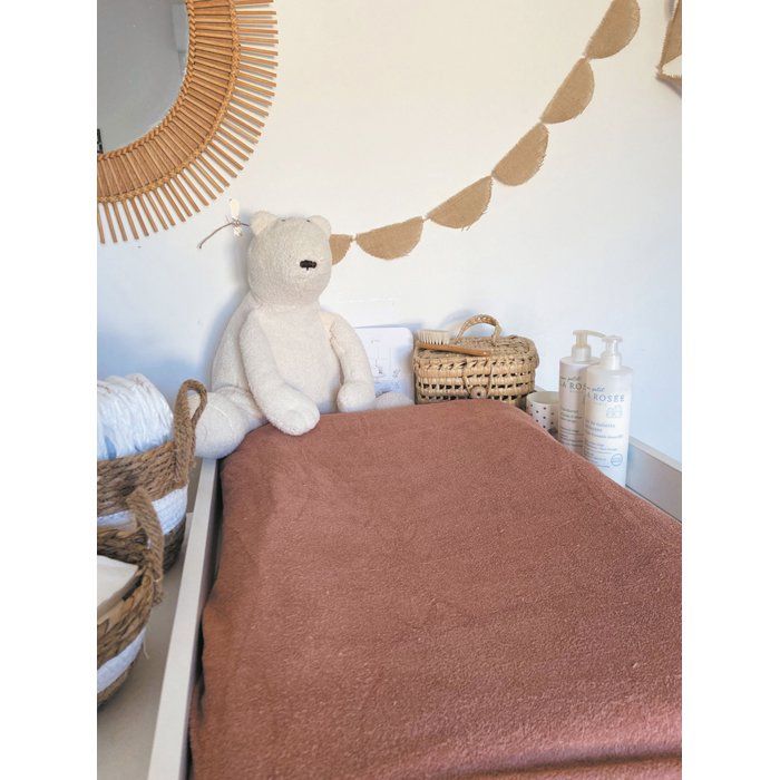 CANDIDE Changing Mat Cover - Terry Cloth - Brown Sugar - 50 x 75 cm